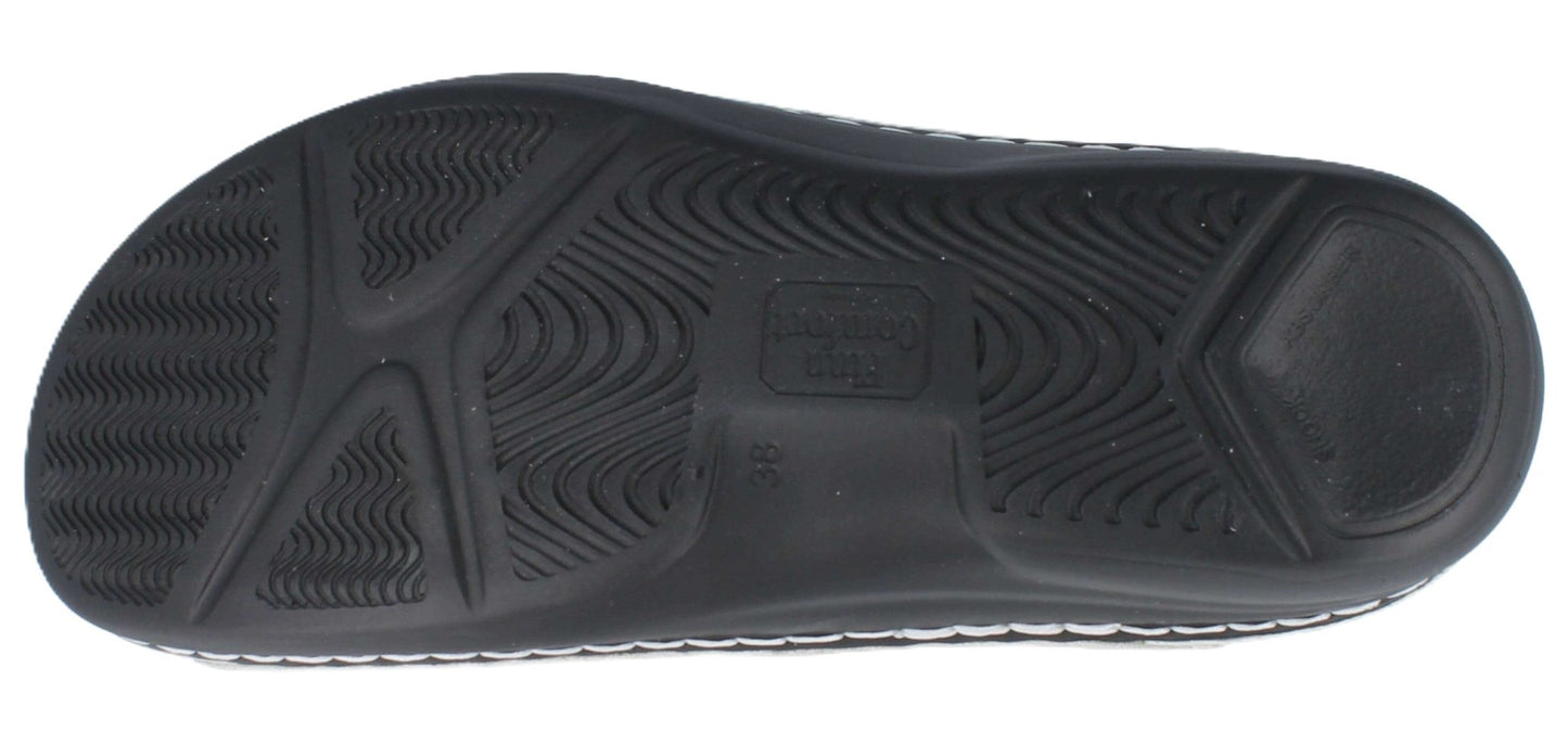 Finn Comfort Moorea Women's Sandal - Confetto Blur Leather | Finn Mellow Insole, Orthotic Friendly - Grady’s Feet Essentials - Finn Comfort