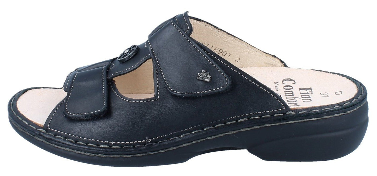 Finn Comfort Pattaya Women's Sandal - Black Leather | Orthotic Friendly - Grady’s Feet Essentials - Finn Comfort