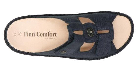 Finn Comfort Pattaya Women's Sandal - Notte Woody Leather | Orthotic Friendly - Grady’s Feet Essentials - Finn Comfort