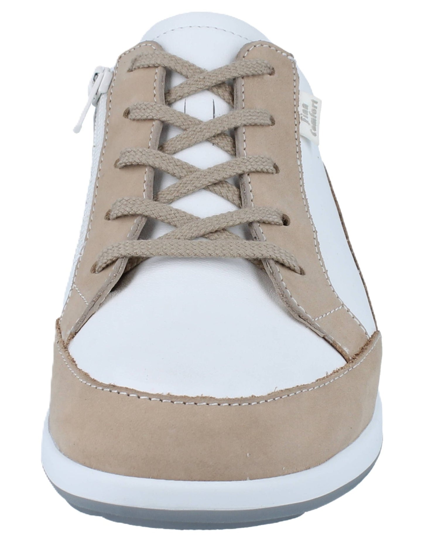 Finn Comfort Prato Lace Shoe - Ivory/White Leather | Side Zipper - Grady’s Feet Essentials - Finn Comfort