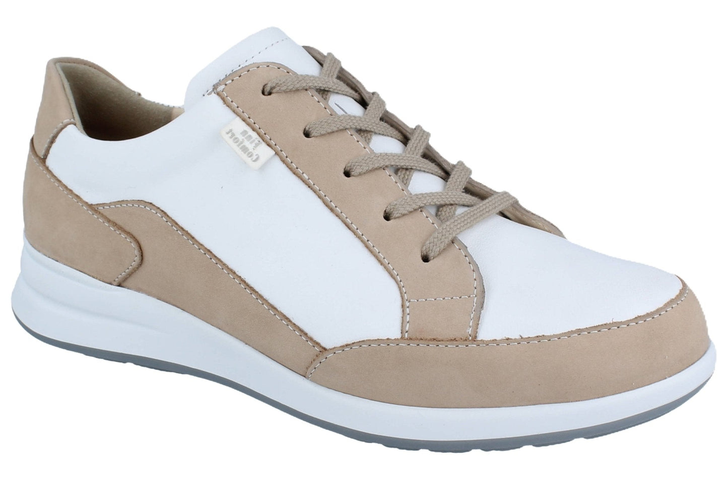 Finn Comfort Prato Lace Shoe - Ivory/White Leather | Side Zipper - Grady’s Feet Essentials - Finn Comfort