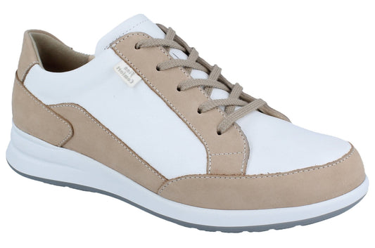 Finn Comfort Prato Lace Shoe - Ivory/White Leather | Side Zipper - Grady’s Feet Essentials - Finn Comfort