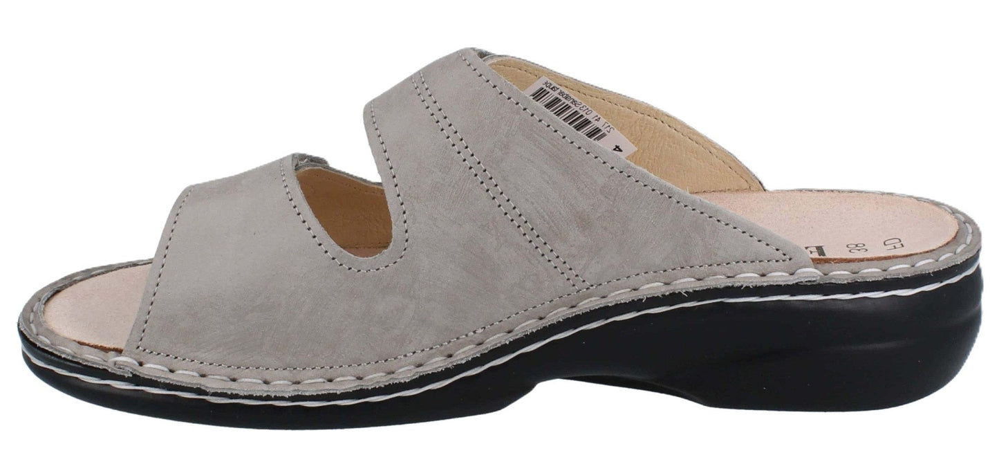 Finn Comfort Sansibar Women's Sandal - Twiga Taupe Leather | Orthotic Friendly - Grady’s Feet Essentials - Finn Comfort