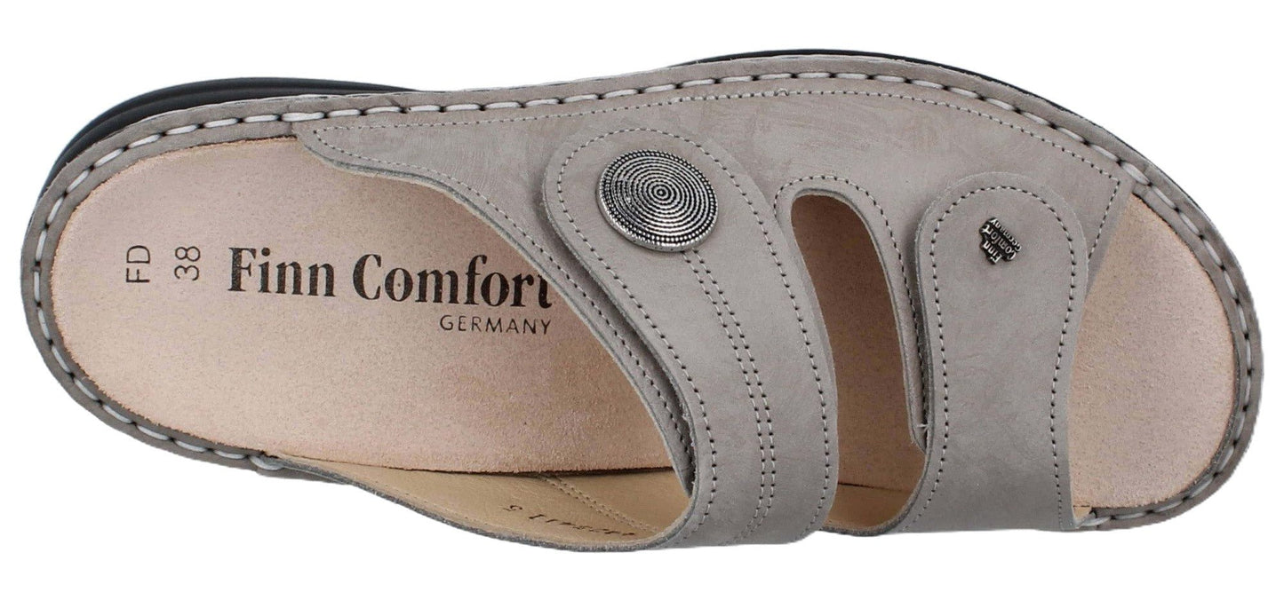 Finn Comfort Sansibar Women's Sandal - Twiga Taupe Leather | Orthotic Friendly - Grady’s Feet Essentials - Finn Comfort