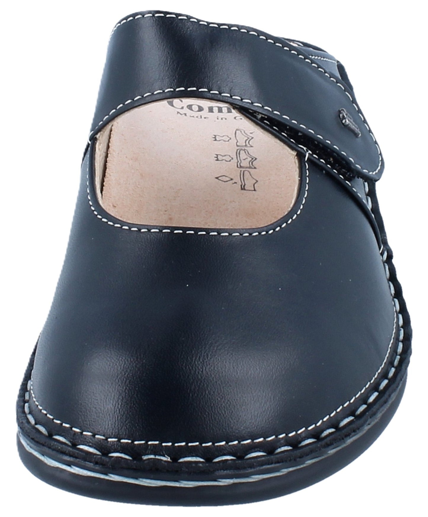 Finn Comfort Stanford Women's Clog - Black Leather | Orthotic Friendly - Grady’s Feet Essentials - Finn Comfort