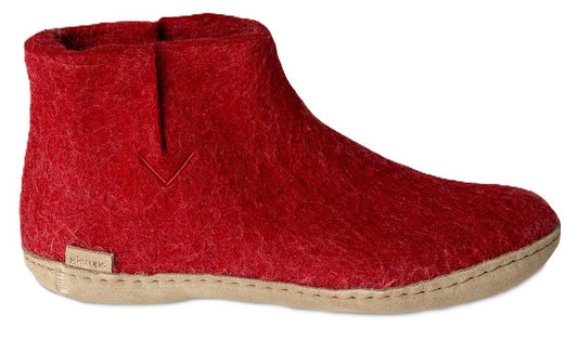 Glerups Boot Red - 100% Wool Felt Slippers for Comfort & Style - Grady’s Feet Essentials - Glerups