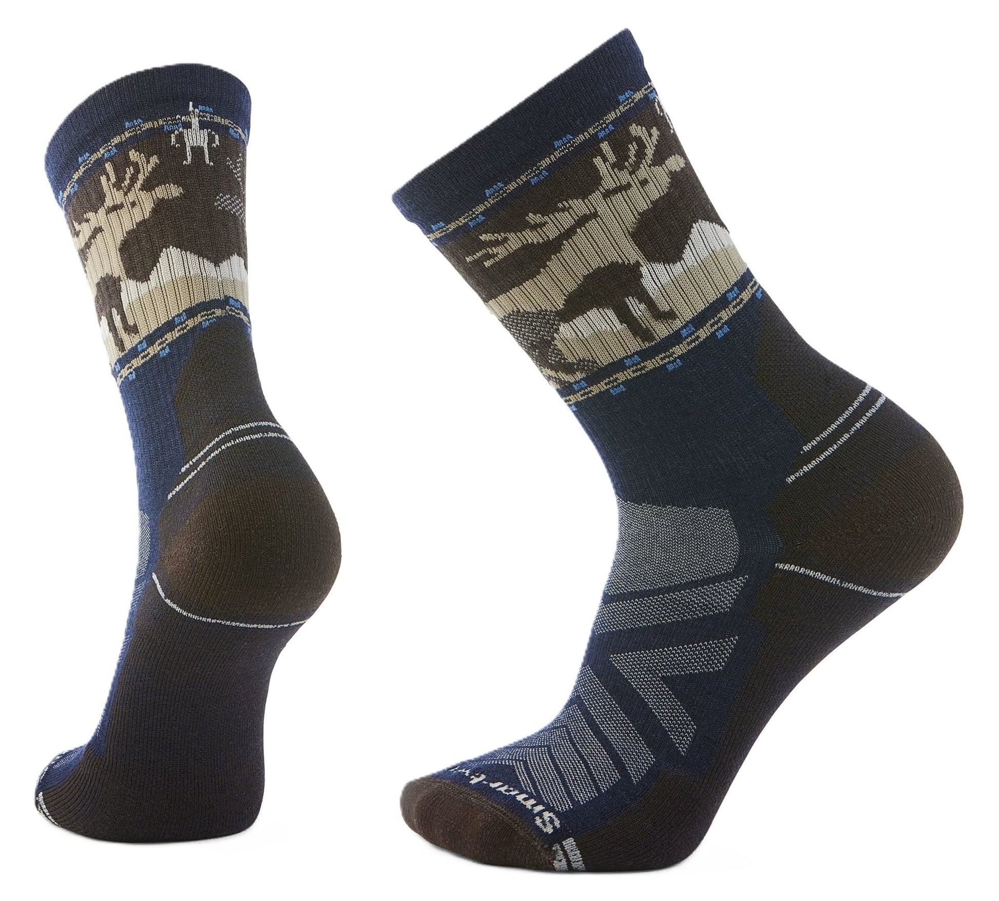 Hike Mountain Moose Crew Socks - Deep Navy | Light Cushion - Grady’s Feet Essentials - Smartwool