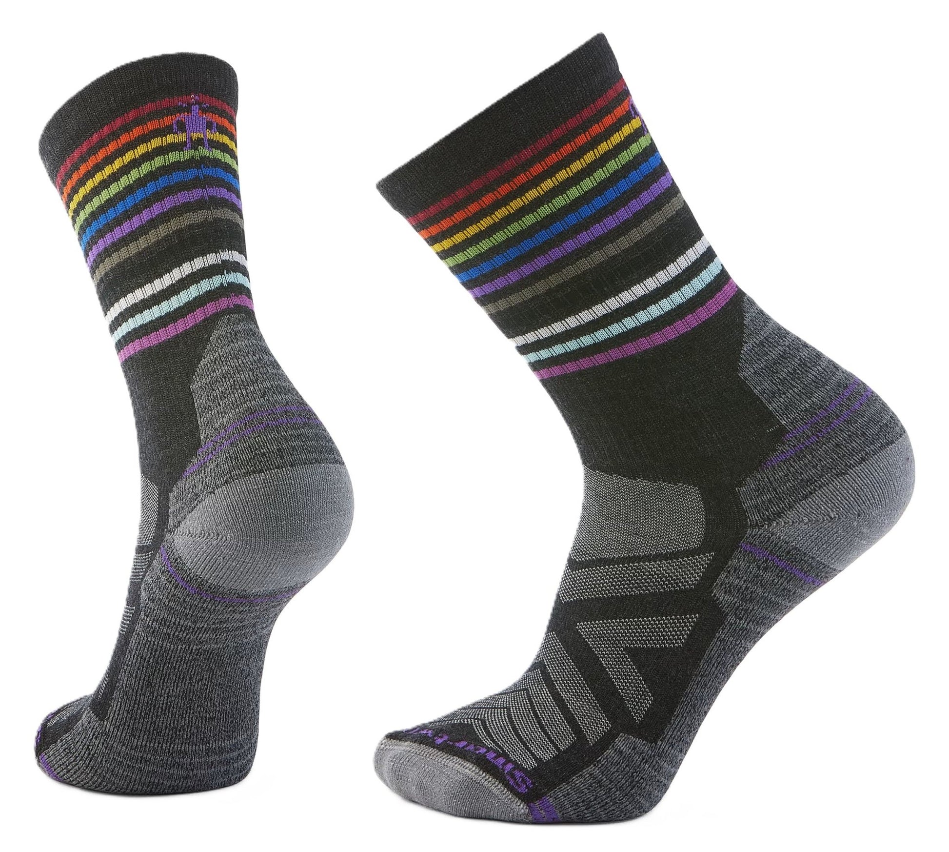 Hike Pride Crew Socks - Charcoal | Light Cushion - Grady’s Feet Essentials - Smartwool