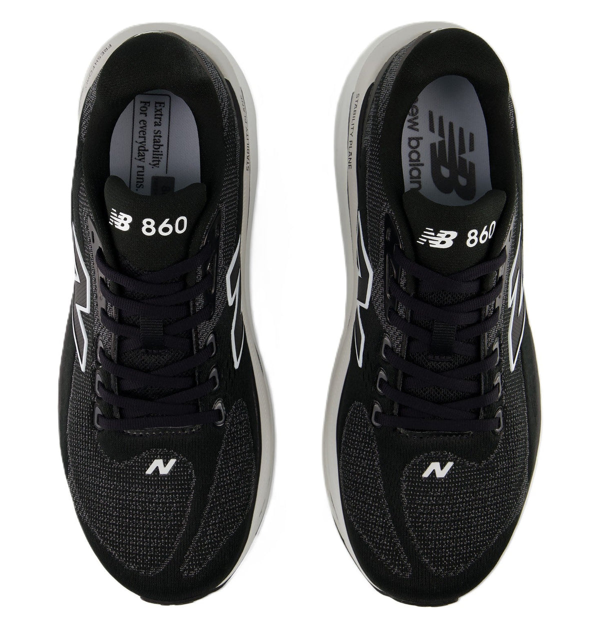 New Balance Men's Fresh Foam M8607GW Stability Shoe Black White - Grady’s Feet Essentials - New Balance