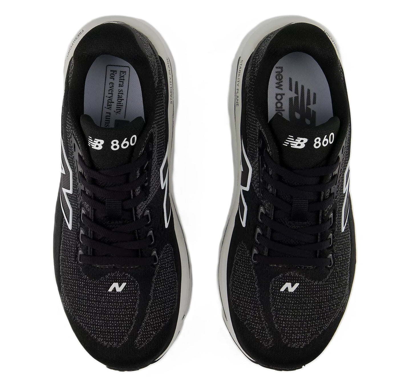 New Balance Women's Fresh Foam X 860v15 | Black and White Stability Walking Shoe - Grady’s Feet Essentials - New Balance