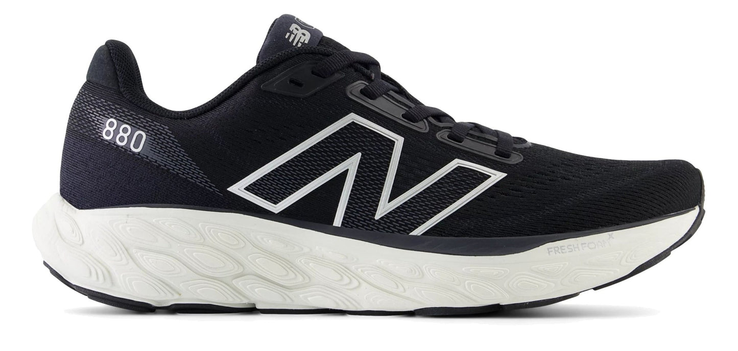New Balance Women's W880K14 Black with sea salt and silver metallic - Grady’s Feet Essentials - New Balance