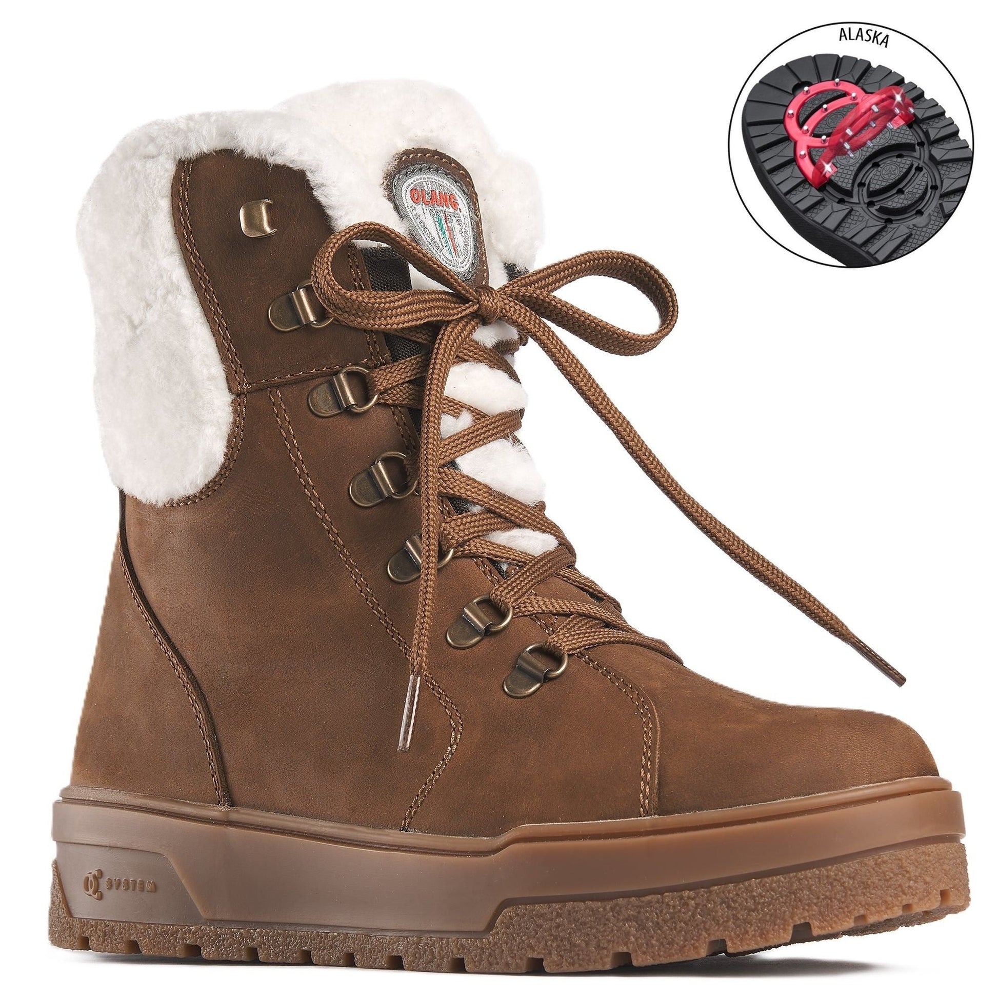 Olang Anna Cuoio Women's Winter Boots | Warm & Waterproof with Grips - Grady’s Feet Essentials - Olang