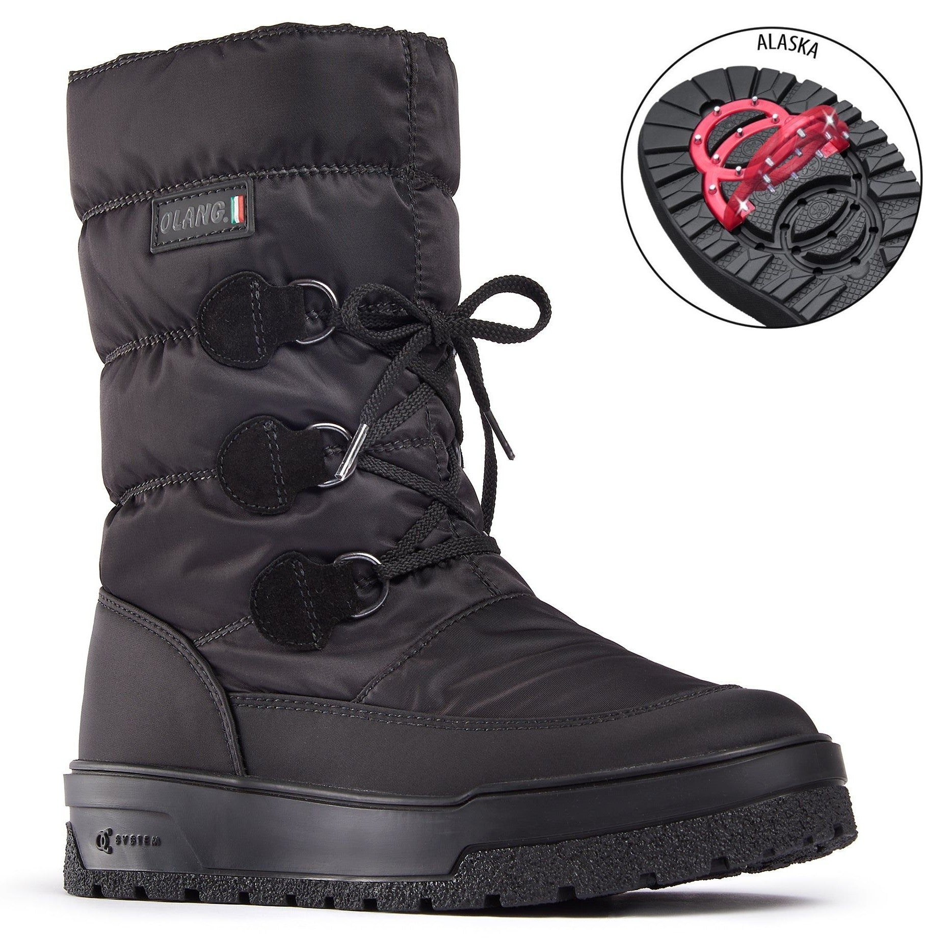 Olang Viola Nero Women's Winter Boots | Warm & Waterproof with Grips - Grady’s Feet Essentials - Olang