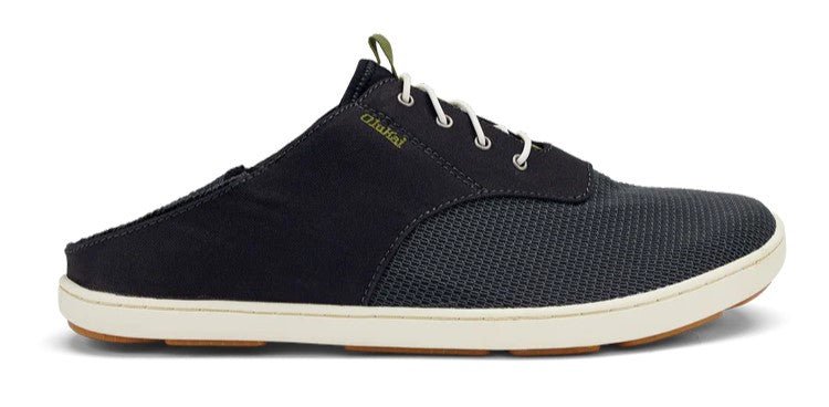 OluKai Nohea Moku Men’s No Tie Boat Shoe Black - Grady’s Feet Essentials - OluKai