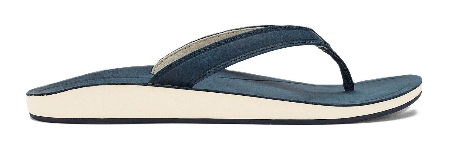 OluKai Southshore Women’s Sandals Mood Indigo Leather - Grady’s Feet Essentials - OluKai
