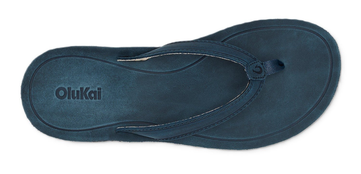 OluKai Southshore Women’s Sandals Mood Indigo Leather - Grady’s Feet Essentials - OluKai