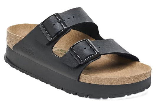 Papillio Arizona Platform Sandals - Black Birko - Flor | Comfortable Cork Footbed - Grady’s Feet Essentials - Birkenstock