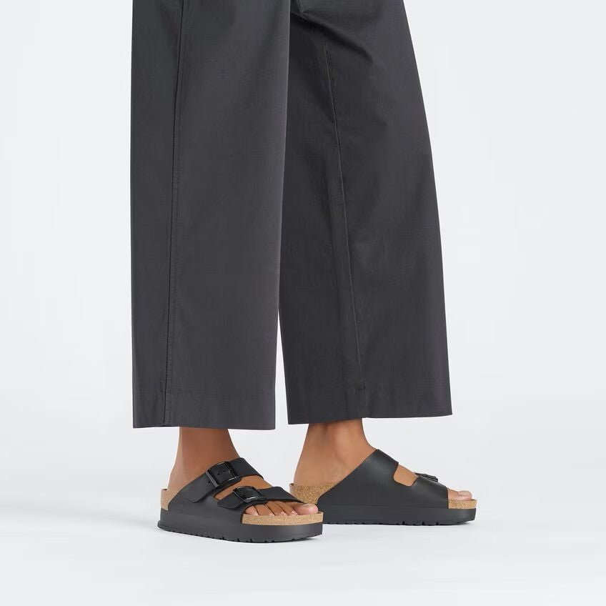 Papillio Arizona Platform Sandals - Black Birko - Flor | Comfortable Cork Footbed - Grady’s Feet Essentials - Birkenstock
