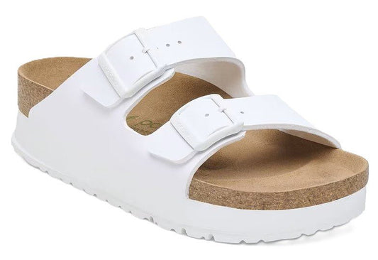 Papillio Arizona Platform Sandals - White Birko - Flor | Comfortable Cork Footbed - Grady’s Feet Essentials - Birkenstock