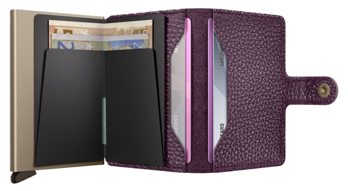 Secrid Miniwallet - Pebble Grape Leather | RFID Safe - Grady’s Feet Essentials - Secrid
