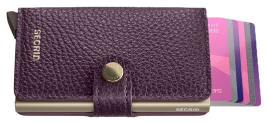 Secrid Miniwallet - Pebble Grape Leather | RFID Safe - Grady’s Feet Essentials - Secrid