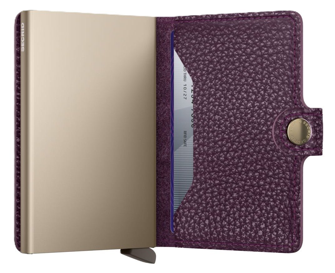 Secrid Miniwallet - Pebble Grape Leather | RFID Safe - Grady’s Feet Essentials - Secrid
