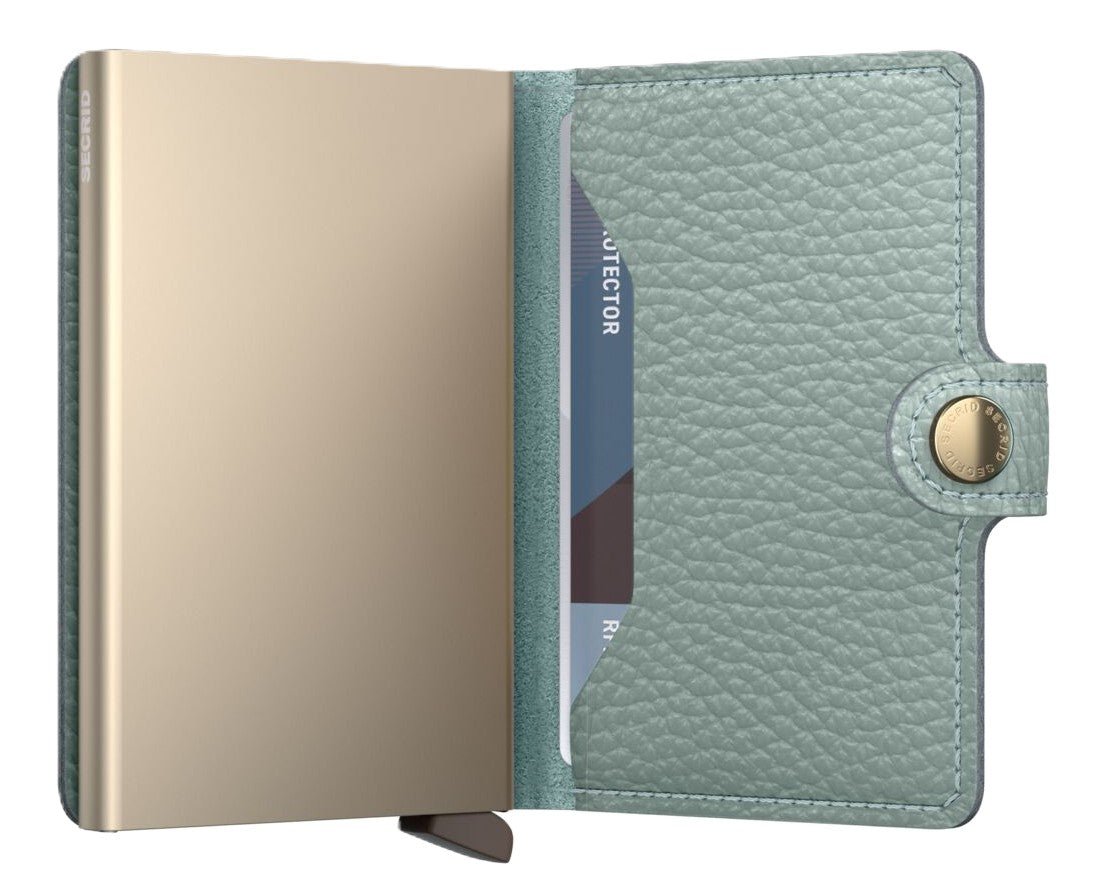 Secrid Miniwallet - Pebble Sea Green Leather | RFID Safe - Grady’s Feet Essentials - Secrid