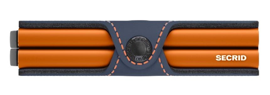 Secrid Twinwallet - Matte Nightblue & Orange Leather | RFID Safe - Grady’s Feet Essentials - Secrid