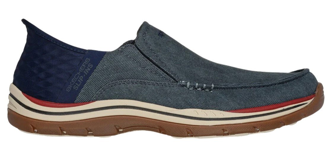 Skechers Slip - ins Men's Relaxed Fit: Expected - Cayson Navy - Grady’s Feet Essentials - Skechers