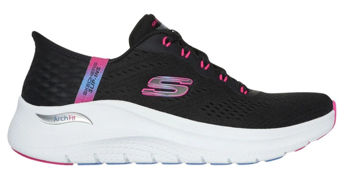 Skechers Slip - ins Women's: Arch Fit 2.0 - Easy Chic Black/Hot Pink - Grady’s Feet Essentials - Skechers