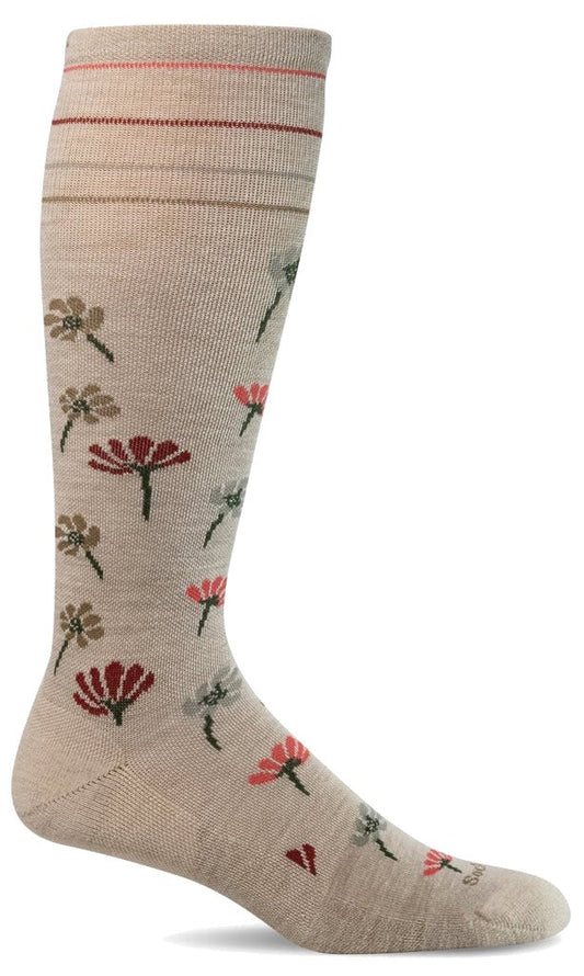 SockWell Women's Field Flower | Moderate Graduated Compression Socks - Grady’s Feet Essentials - SockWell