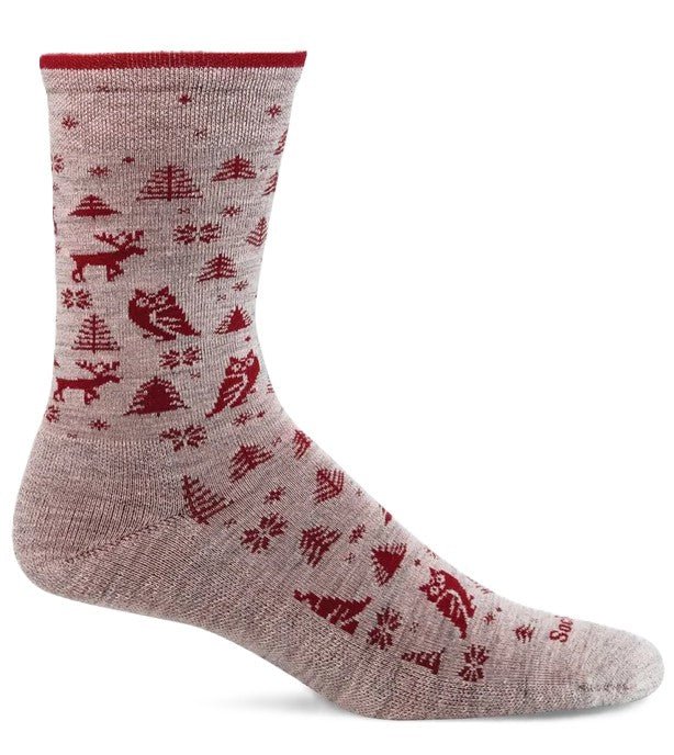 SockWell Women's Foresty | Essential Comfort Crew Socks Ash - Grady’s Feet Essentials - SockWell