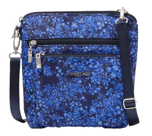 Baggallini Modern Pocket Crossbody Ink Hydrangea - Grady’s Feet Essentials - Baggallini