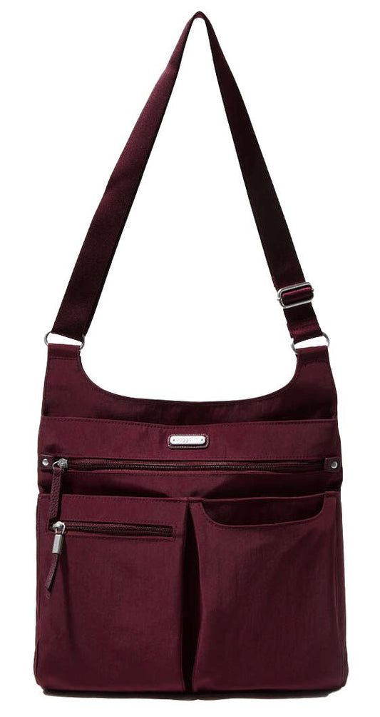 Baggallini On Track Crossbody Dark Cherry - Grady’s Feet Essentials - Baggallini