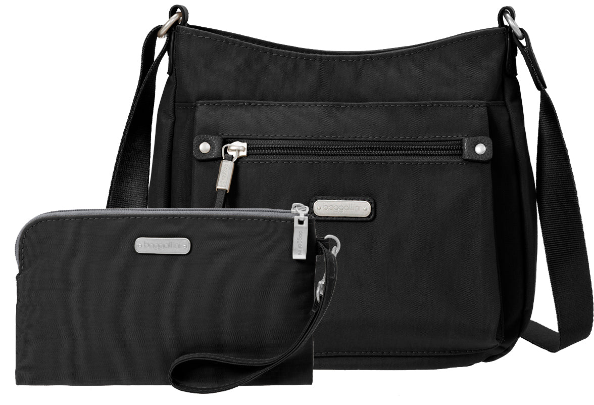 Baggallini Uptown Crossbody Black - Grady’s Feet Essentials - Baggallini