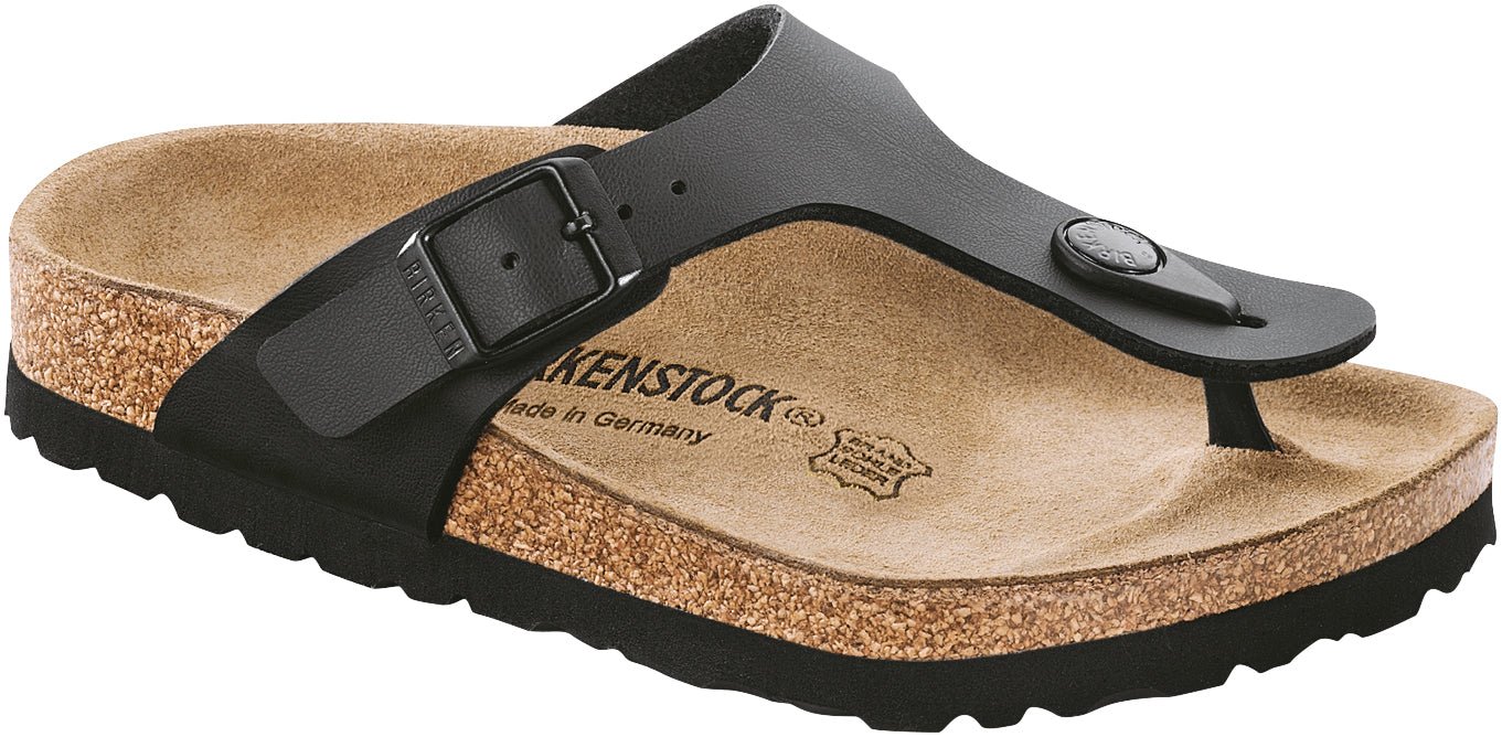 Birkenstock Gizeh Kids Black Birko Flor Original Footbed - Grady’s Feet Essentials - Birkenstock
