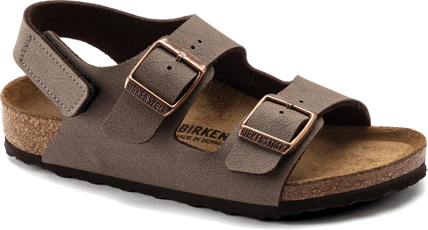 Birkenstock Milano Velcro Kids Mocha Birko Flor Original Footbed - Grady’s Feet Essentials - Birkenstock