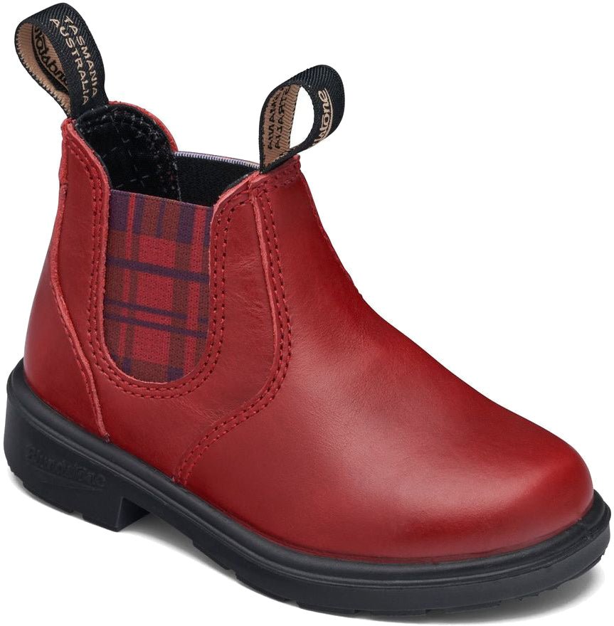 Blundstone 2192 Kids Red with Burgundy Tartan