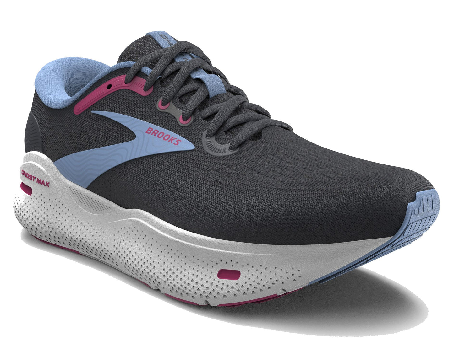 Brooks Women's Ghost Max Ebony/Open Air/Lilac Rose - Grady’s Feet Essentials - Brooks