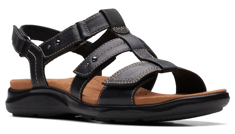 Clarks Kitly Step Sandal Black - Grady’s Feet Essentials - Clarks