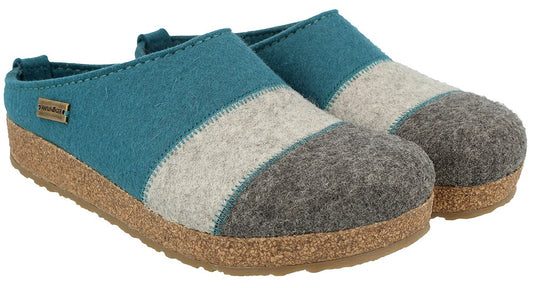 Haflinger Women's Lines Turquoise - Grady’s Feet Essentials - Haflinger