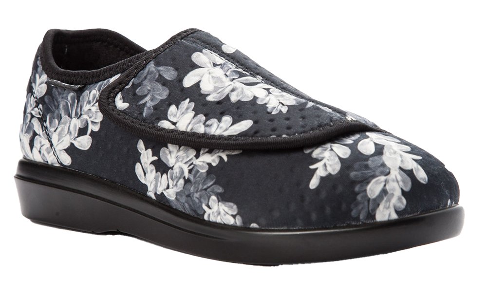 Propet Cush N' Foot Black Floral - Grady’s Feet Essentials - Propet