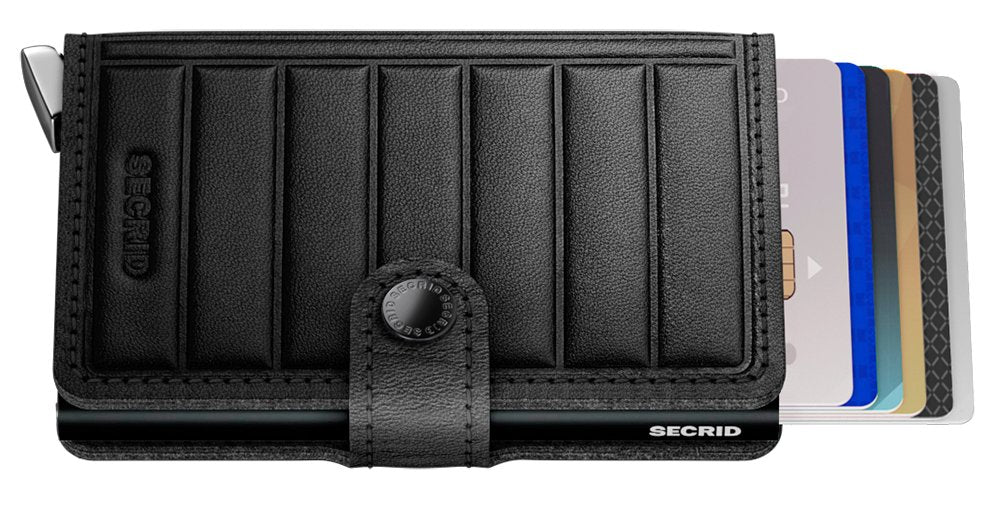 Secrid Mini Wallet Premium Embossed Lines Black - Grady’s Feet Essentials - Secrid