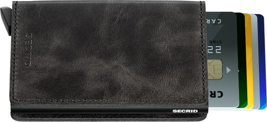 Secrid Slim Wallet Black Vintage Leather - Grady’s Feet Essentials - Secrid