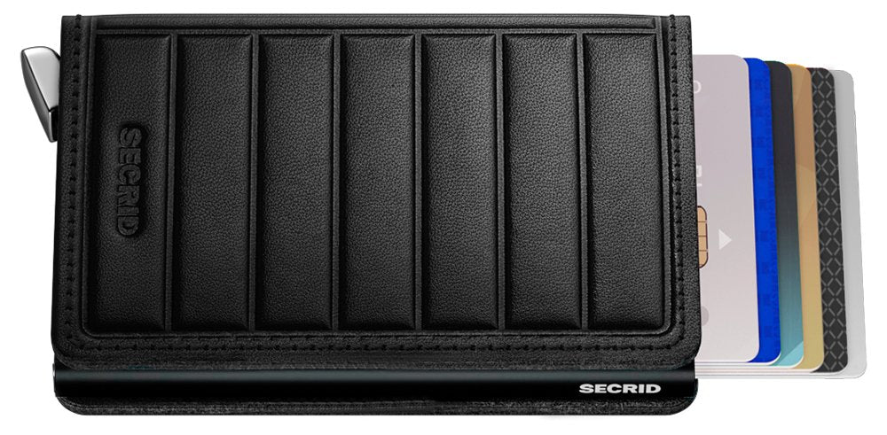 Secrid Slim Wallet Premium Embossed Lines Black - Grady’s Feet Essentials - Secrid