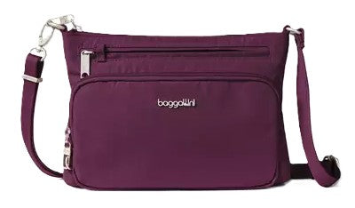 Baggallini Securtex Anti-Theft Keepsake Crossbody Bag Mulberry
