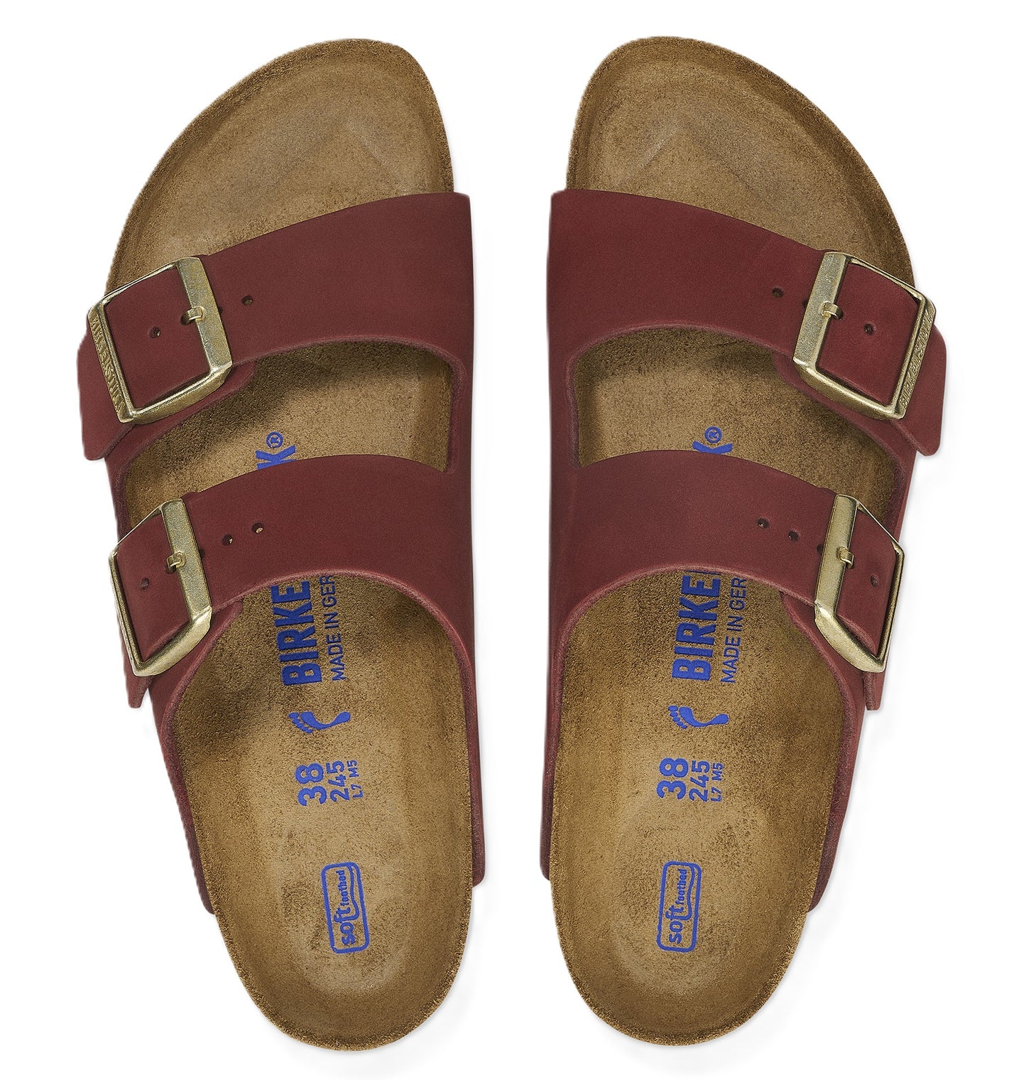 Birkenstock Arizona Sandals - Zinfandel Nubuck Leather (Soft Footbed)