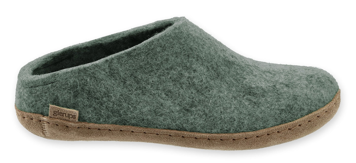 Glerups Slip-On with Leather Sole - Moss