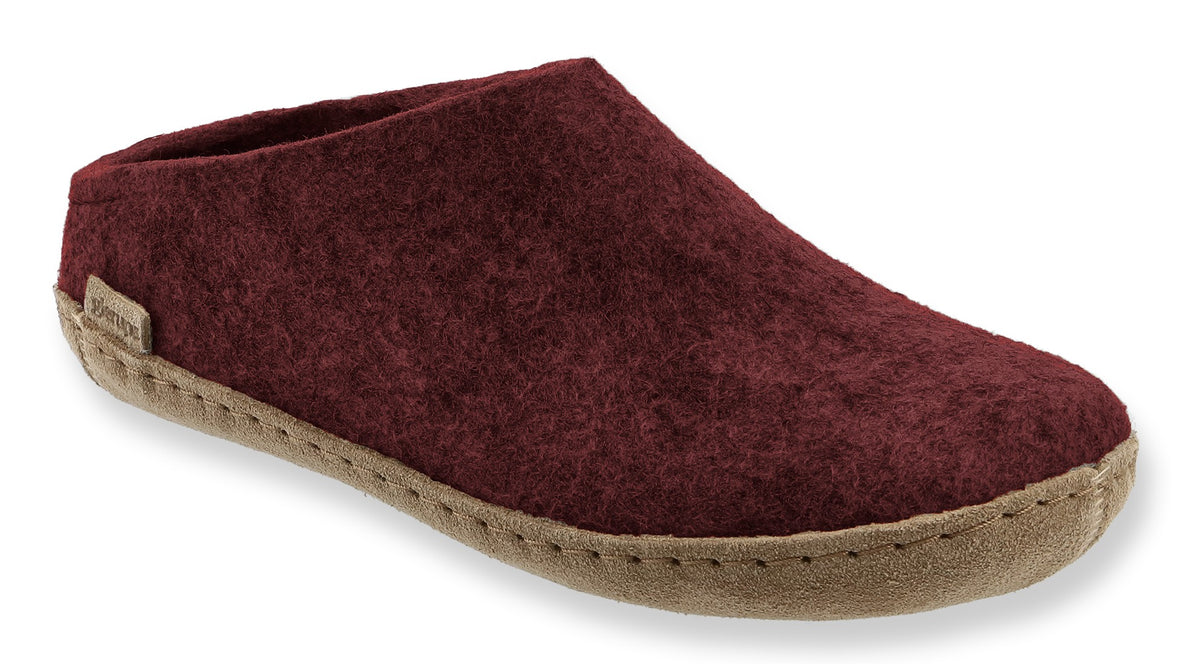 Glerups Slip-On with Leather Sole - Beet