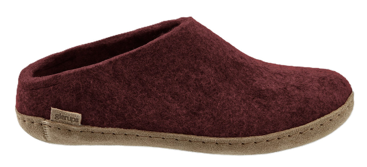 Glerups Slip-On with Leather Sole - Beet